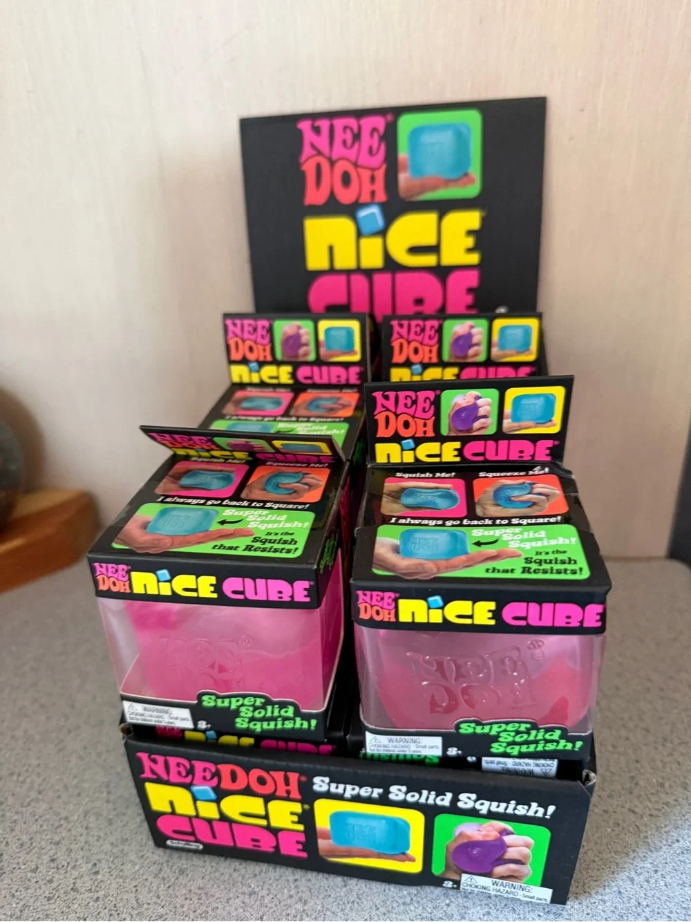 NeeDoh Nice Cube Kids Toy - Pink
